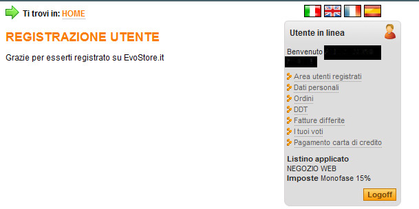 iscritto con successo