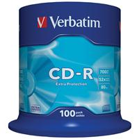 CD-R 700MB 52x Cake 100pz VERBATIM Extra Protection