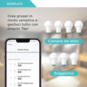 FSL SMART Lampada Goccia SMART BEACON TECH 10w RGB+3WHITE Dim + EXPO - MINIMO 10pz