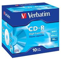 CD-R 800MB 40x Jewel 10pz VERBATIM Extra Protection