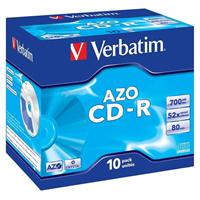CD-R 700MB 52x Jewel 10pz VERBATIM Azo