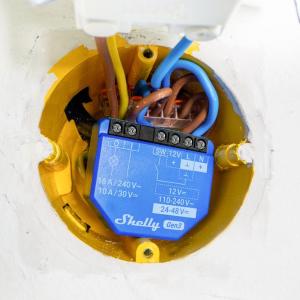 Shelly 1 Gen 3 - Smart Relay 16A  AC/DC WiFi/BT + cont. pulito