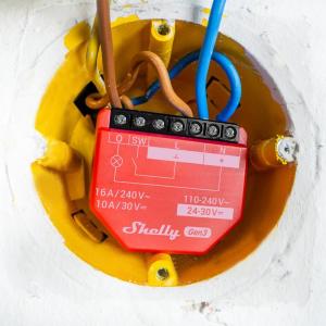 Shelly 1PM Gen 3 - Smart Relay 16A  AC/DC WiFi/BT PM