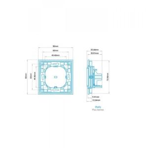 Shelly Wall switch 4 - Interruttore da parete 4 tasti bianco