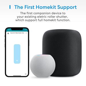 Meross Pulsante Smart Wi-Fi a muro per tapparelle - 220V - Apple HomeKit