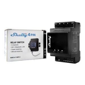 Shelly Pro 4PM - IP Smart Relay DIN 4 ch. LAN/WiFi/BT + PM