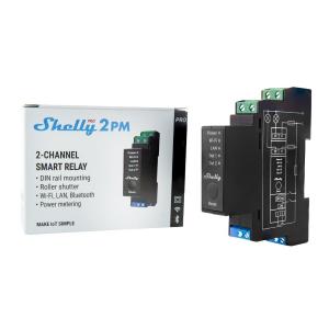 Shelly Pro 2PM - IP Smart Relay DIN 2ch. LAN/WiFi/BT + PM