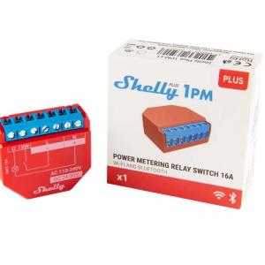 Shelly Plus 1PM - Smart Relay 16A  AC/DC WiFi/BT + PM