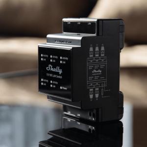 Shelly LAN Switch - Interrut DIN rail con 5 porte RJ45 ether