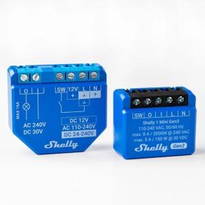 Shelly Mini 1 GEN3 DOUBLE PACK- Smart Relay 8A AC/DC WiFi/BT