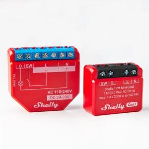 Shelly Mini 1PM Gen 3  - Smart Relay 8A AC WiFi/BT + PM