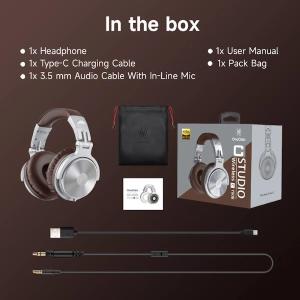 OneOdio Studio Pro C Hi-Res Cuffie DJ Wireless Silver/Brown