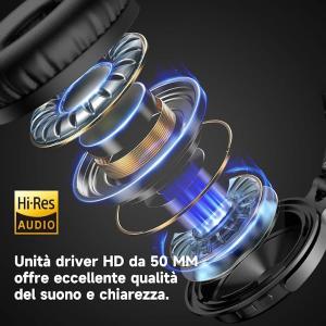 OneOdio Studio Pro C Hi-Res Cuffie DJ Wireless Black