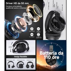 OneOdio Studio Pro C Hi-Res Cuffie DJ Wireless Black