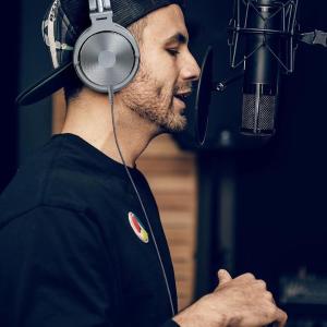 OneOdio Studio Pro 50 Hi-Res Cuffie DJ Cablate c/Microfono Silver/Orange