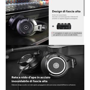 OneOdio Monitor 80 Hi-Res Cuffie DJ Open Back Professionali Black