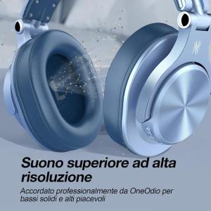 OneOdio Fusion A70 Hi-Res Cuffie DJ Wireless e c/Cavo Blue