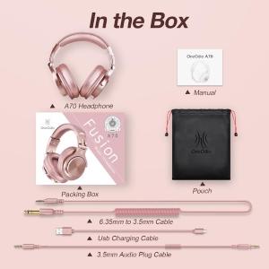 OneOdio Fusion A70 Hi-Res Cuffie DJ Wireless e c/Cavo Rose Gold