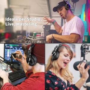 OneOdio A71 Hi-Res Cuffie DJ Cablate Audio Stereo Black