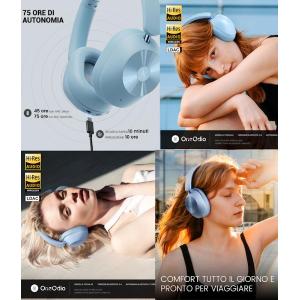 OneOdio Focus A5 Hi-Res Cuffie DJ Wireless con ANC Blue