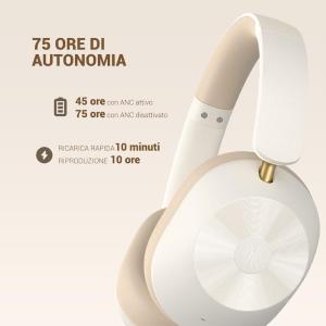 OneOdio Focus A5 Hi-Res Cuffie DJ Wireless con ANC White