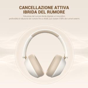 OneOdio Focus A5 Hi-Res Cuffie DJ Wireless con ANC White
