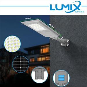 LUMIX SPACE Lampione LED Stradale Solare 100W + Crepuscolare + movimento