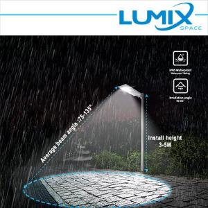 LUMIX SPACE Lampione LED Stradale Solare 100W + Crepuscolare + movimento