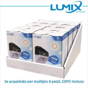 LUMIX SPACE Lampada da parete solare LED senza fili con sensori