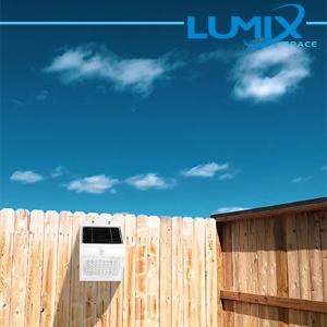 LUMIX SPACE Lampada da parete LED solare senza fili con Sensori 500lm