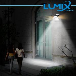 LUMIX SPACE Lampada da parete LED solare senza fili con Sensori 220lm BIANCO