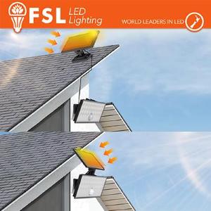 FSL Faro da esterno solare con sensore di movimento 60W (6 led) NERO