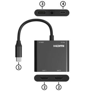 ProPart USB-C to HDMI Adapter 4K@30Hz(4:4:4) for single HDMI display
