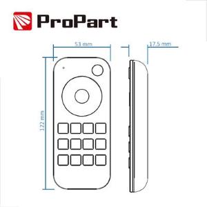 3/4 canali Telecomando RF RGB/RGBW - 4 Zone, 2 Scene, con Touch Wheel