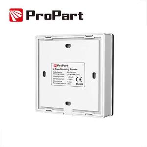 Telecomando da Parete RF 1 Canale - 4 Zone, Bianco, a Batteria