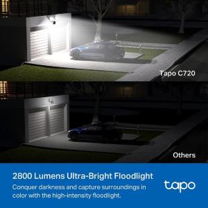 Tapo-TP Link Telecamera Smart AI 2K QHD Floodlight