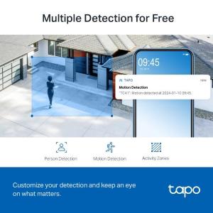 Tapo-TP Link Telecamera di sorveglianza Outdoor Pan/Tilt Wi-Fi TC41 Tapo 2K