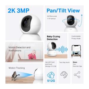 Tapo-TP Link Telecamera di sorveglianza TC71 2K Wi-Fi Pan/Tilt Tapo TP-Link
