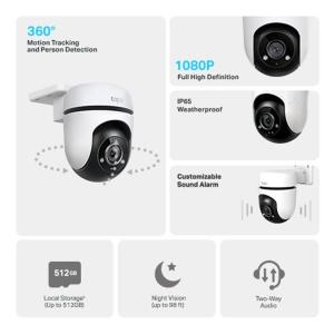 Tapo-TP Link Telecamera di sorveglianza Outdoor Pan/Tilt Wi-Fi TC40 Tapo