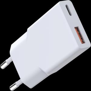 Caricatore da muro 25W Slim 2 Out USB A - USB C