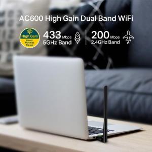 Adattatore USB DualBand 600Mbps 5dBi Archer TP-LINK T2U Plus