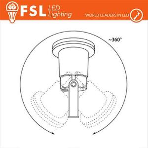 Faretto giardino orientabile picchetto ip65 gu10 Corten