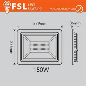 FLFSF809 Proiettore per esterni Nero 150W - IP65 115° 4000K