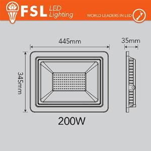 Proiettore per esterni Nero 200W - IP65 115° 4000K