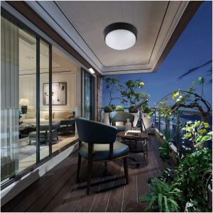 FLRB Plafoniera LED ROTONDA NERA 15W 4000K Ø180*55 IP54