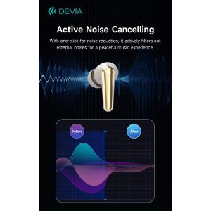 Devia Auricolare TWS EM409 con ANC TWS-E4 Bluetooth V.5,3 Blu