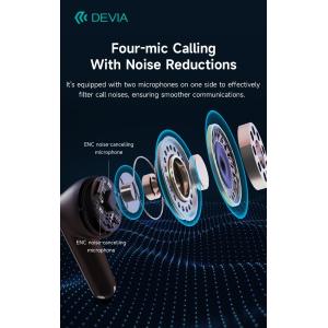 Devia Auricolare TWS EM409 con ANC TWS-E4 Bluetooth V.5,3 Blu