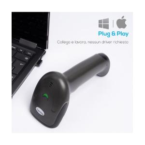 VULTECH LETTORE PISTOLA BARCODE SCANNER LASER 1D WIRELESS BLUETOOTH