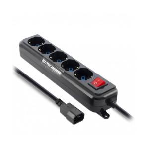 VULTECH MULTIPRESA BIPASSO VULTECH MU-UPS01 5 POSTI PER UPS IEC14 TASTO ON/OFF