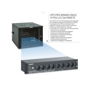 LEGRAND UPS KEOR PDU 800VA 480W 8 PRESE SCHUKO/IT NERO